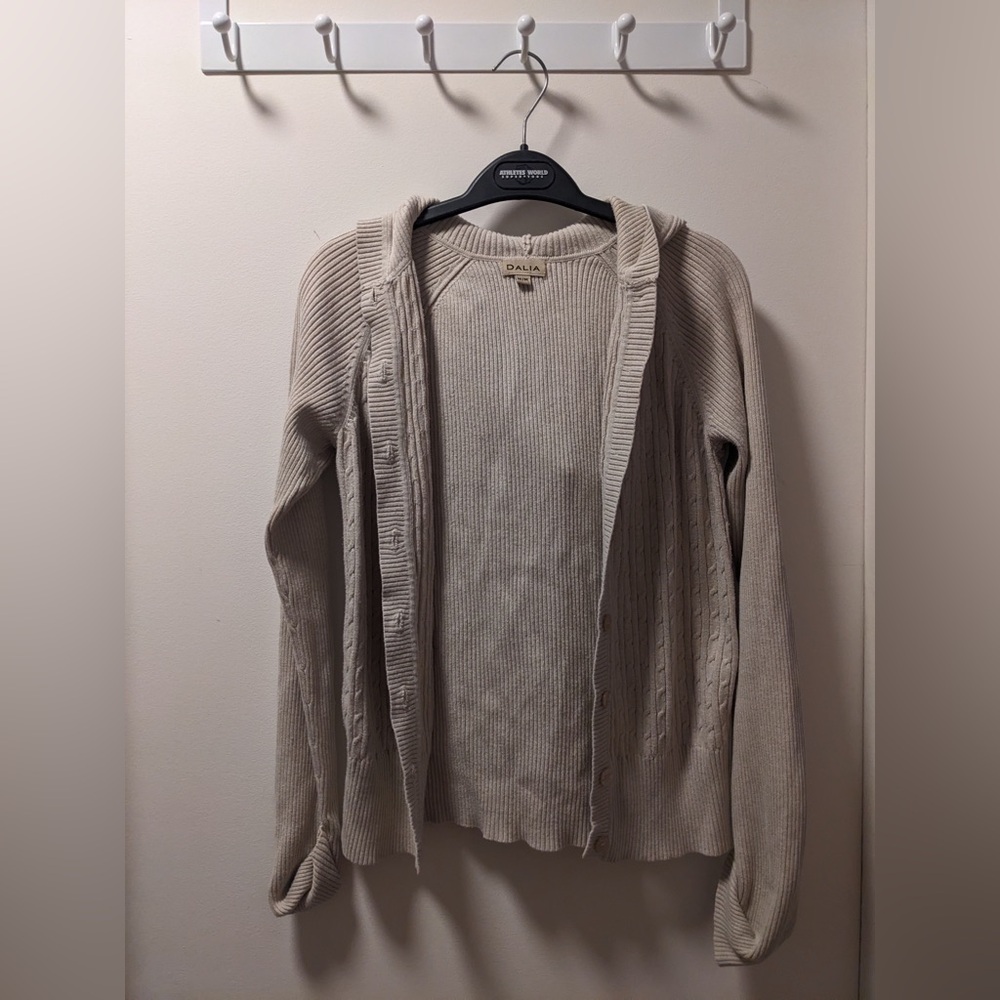 Dalia Women's Beige Cardigan Sweater